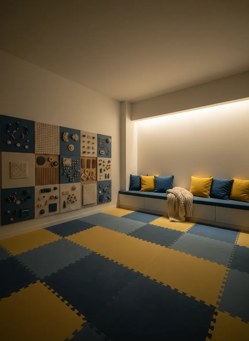 Calmer sensory play environment with reduced noise